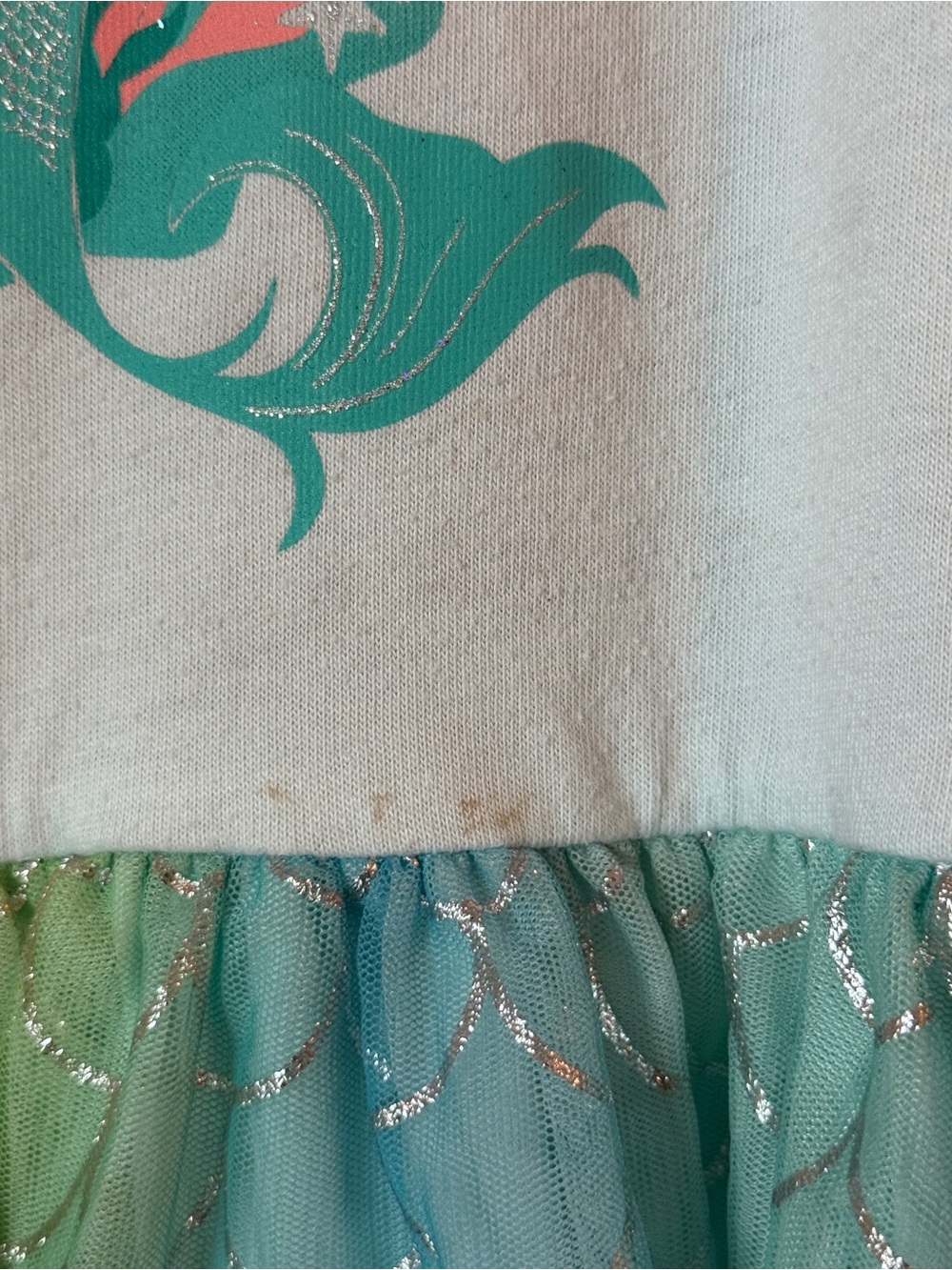 Kids Disney Jumping Beans Light Green-Blue Little Mermaid Dress - Picture 3 of 6